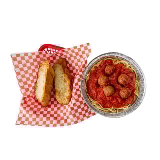 Spaghetti with Meatballs Pasta w/ 2pc Garlic bread